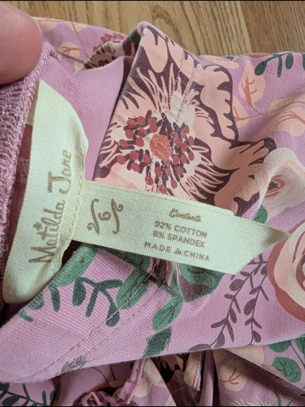 Matilda Jane Pink Floral Dress Top - Picture 3 of 4